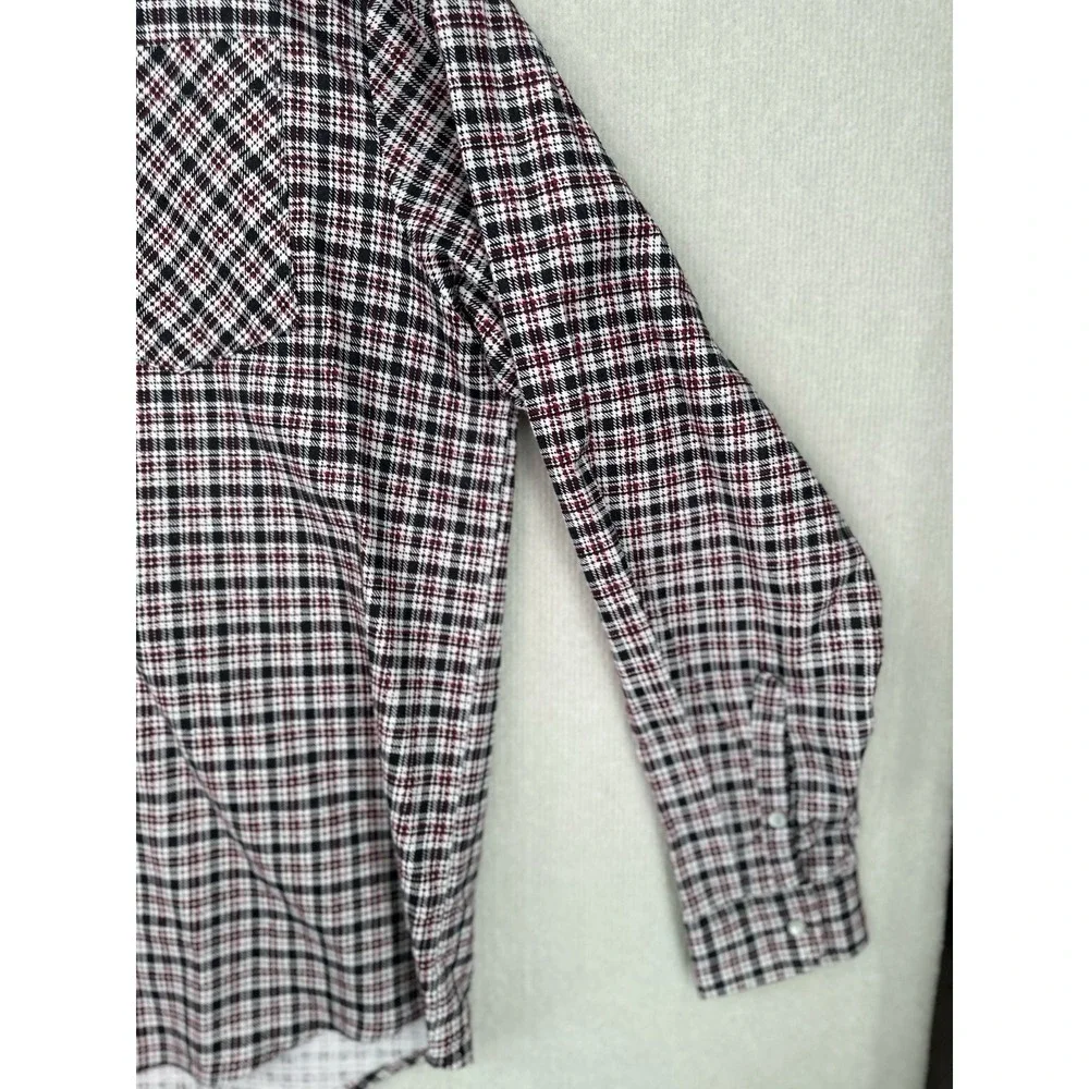 Vintage Haband Casual Joe Men's XL Plaid Pearl Snap Western Shirt Cotton 0434